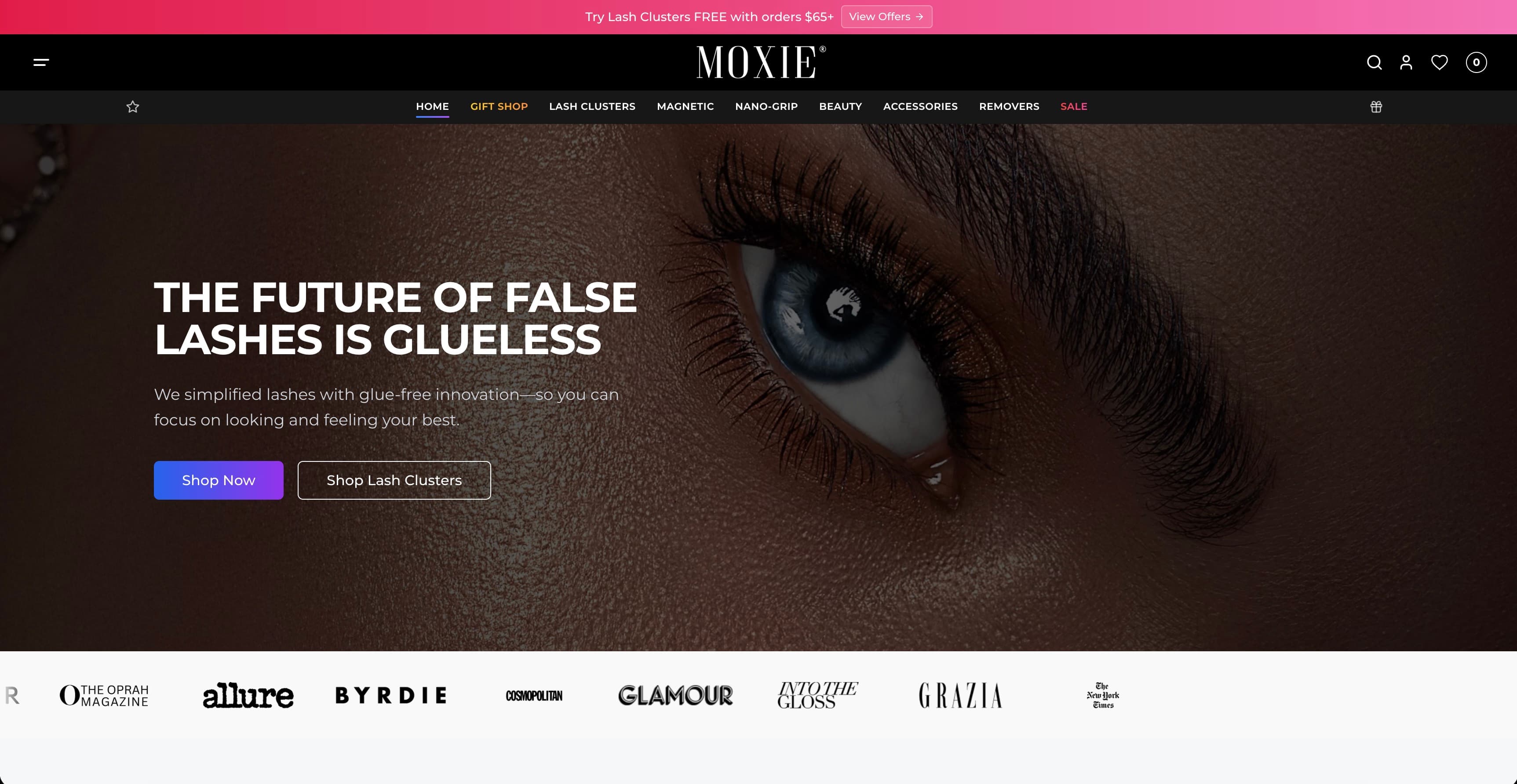 MoxieLash storefront preview
