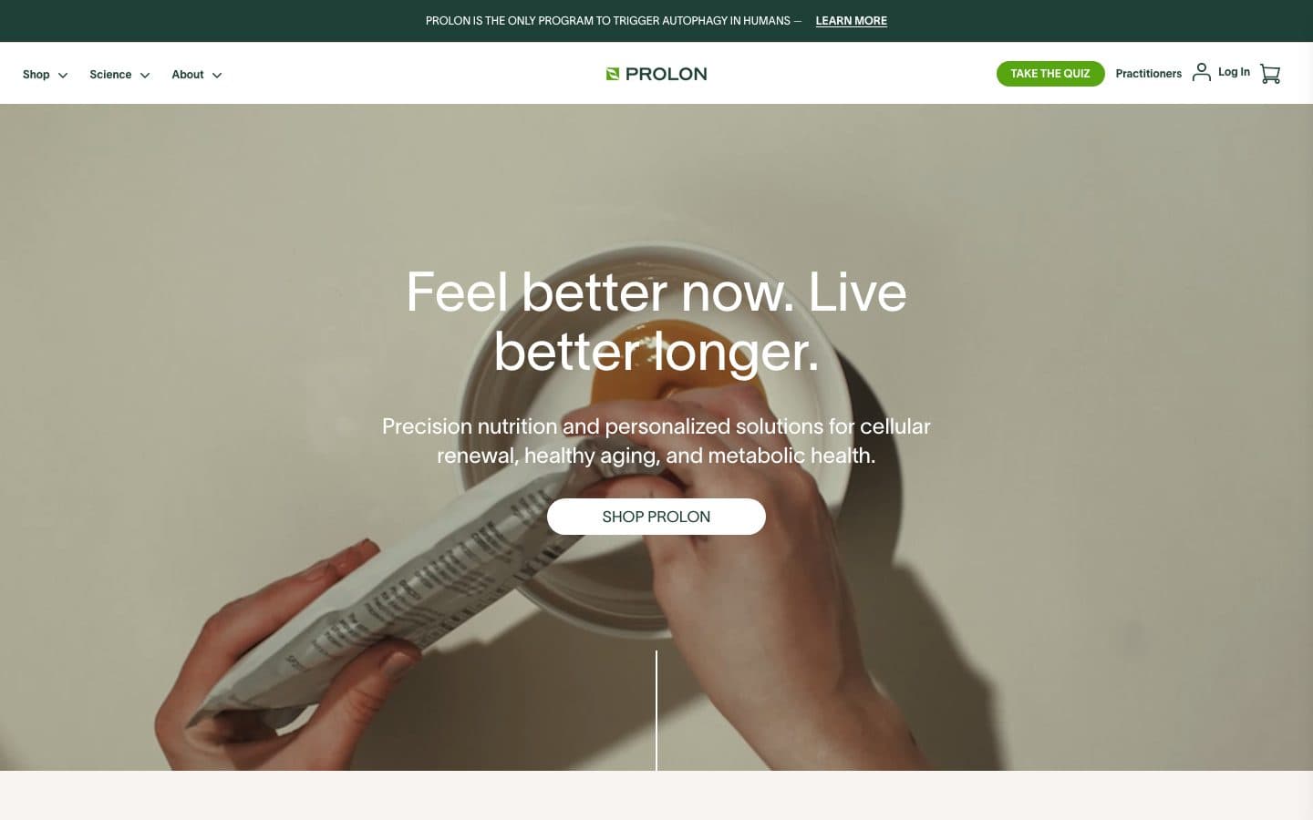 ProLon storefront preview