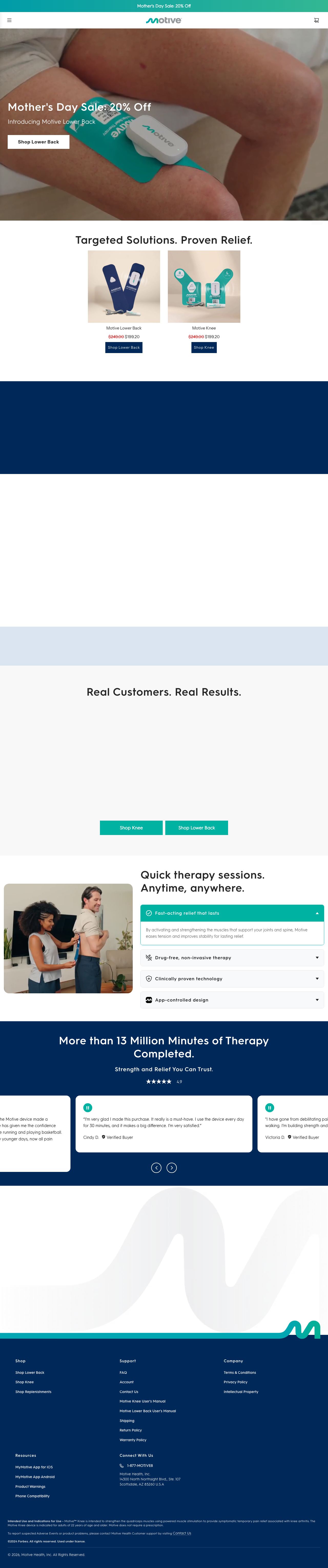Motive Health site full-page preview
